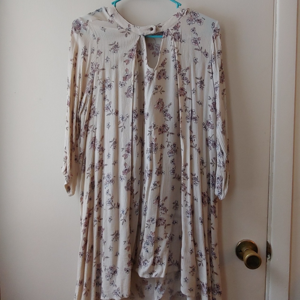 Cream Floral Dress